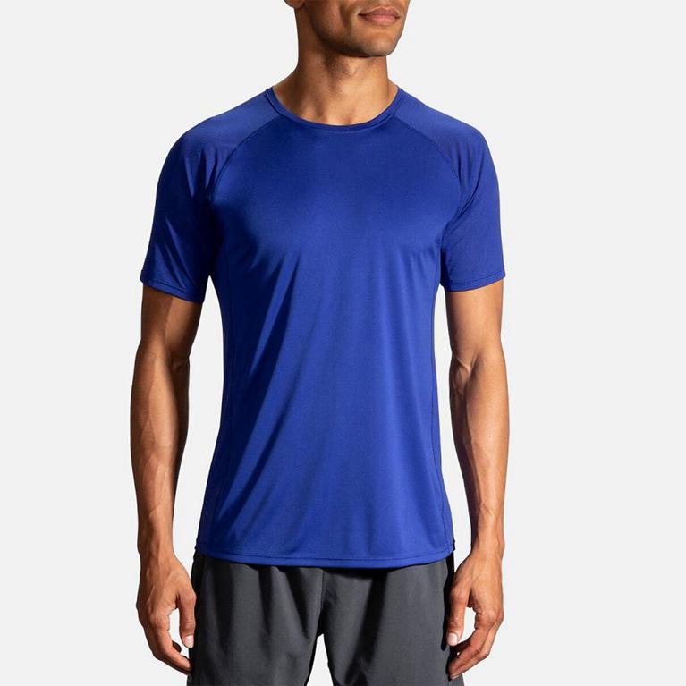 Brooks Stealth Men's Short Sleeve Running Shirt - Blue (59748-SBXC)